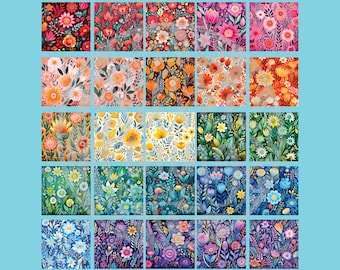 Boho Floral Sublimation Patterns: Earring Design PNG/PDF (Digital File)