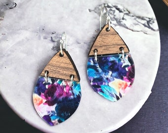 Double Layer Pointed Teardrop Earring SVG-Spring Earrings-Glowforge Earrings-Easter Earrings For Laser-Commercial Use