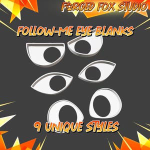 Ojos de disfraz de furry Follow-Me (STL): 9 estilos imprimibles en 3D