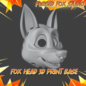 Maska cosplay psa Toony 3D do druku w kostiumie futrzanym z główką w kolorze STL