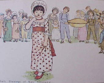 Adorable Postcard with Kate Greenaway Children