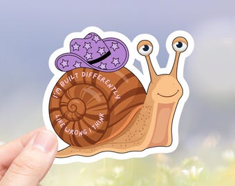 I'm Built Differently Snail - Sticker | Water Resistant Vinyl Decal