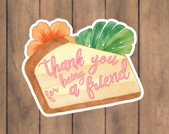 Thank You Being a Friend - Sticker | Water Resistant Vinyl Decal