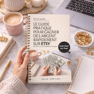 Guide pratique Etsy pour débutants – De zéro à vos premières ventes – Gagner 500 dollars rapidement