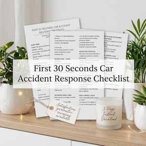 Checklista för åtgärdsprotokoll vid bilolyckor: Nödguide under de första 30 sekunderna (digital nedladdning)