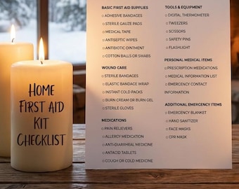 Home First Aid Kit Checklist | Master Supplies List (Digital Download)