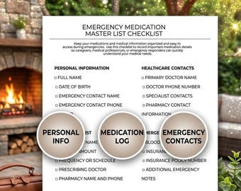 Emergency Medication List Checklist (Digital Download)
