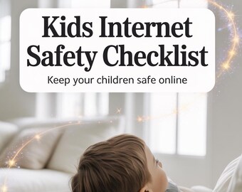 Kids Internet Safety Checklist | Online Rules, Digital Plan (Digital Download)