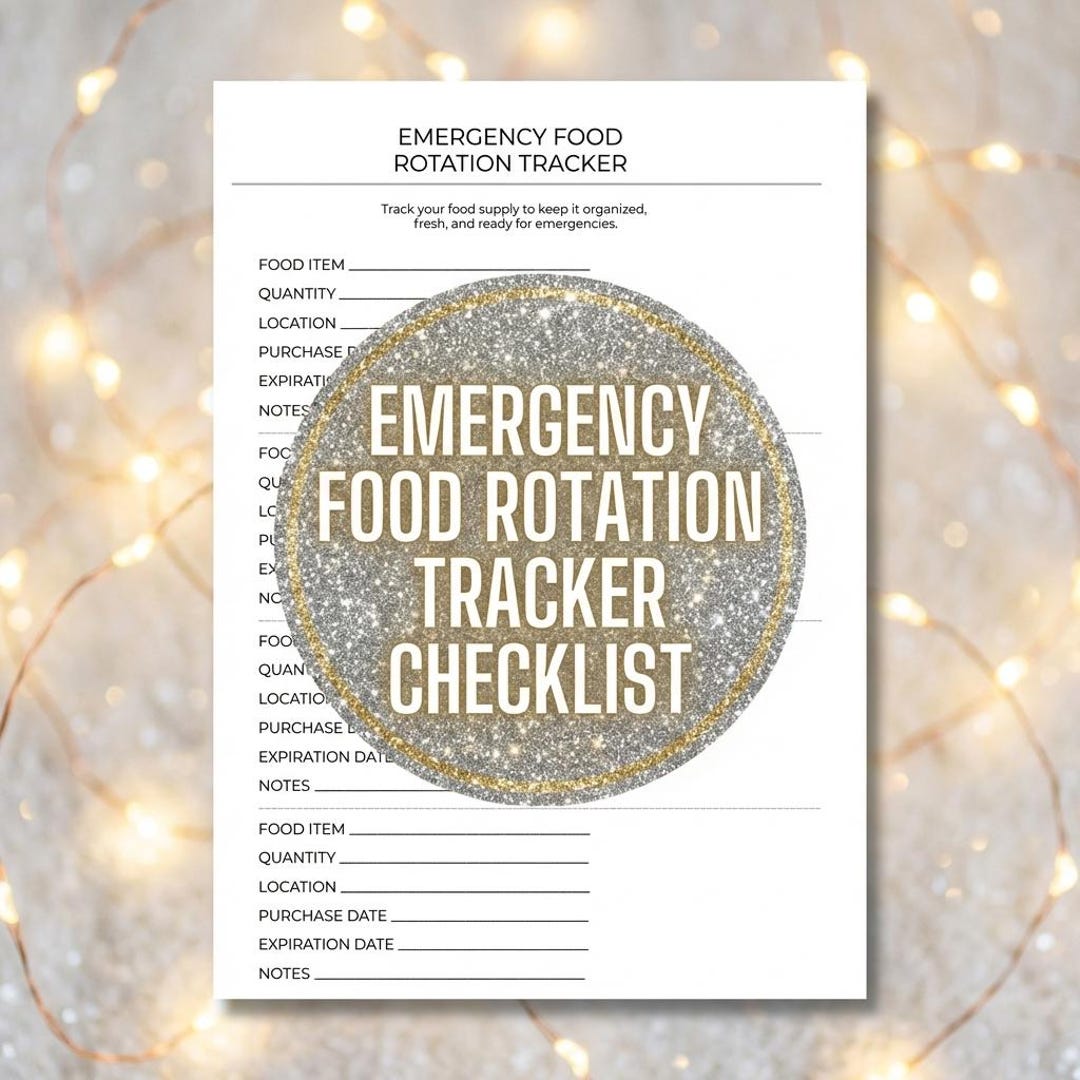 Food Rotation Tracker Printable | Emergency Pantry Inventory Sheet ...