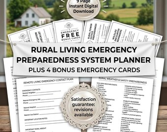 Rural Living Emergency Preparedness Planner (9-Page PDF Download)