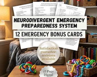 Neurodivergent Emergency Preparedness System | Autism & ADHD Emergency Planner | Sensory Support Guide Printable PDF