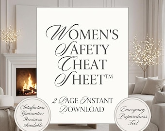 Women's Safety Cheat Sheet | Trust Your Gut Guide (Digital Download)