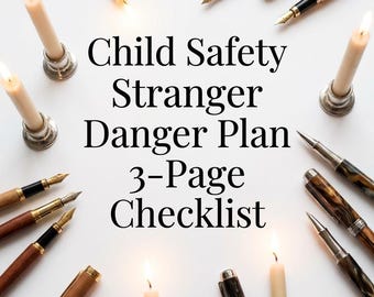 Child Safety Checklist | Stranger Danger Plan, Code Word System (Digital Download)
