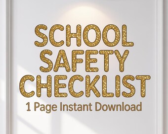 School Safety Checklist for Kids | Child Safety Plan (Digital Download)