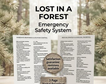 Lost in a Forest Emergency Operations Guide, Rescue Strategy & Survival Decision System