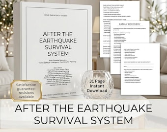 After Earthquake Survival System | Post-Disaster Recovery Planner (31-Page Download)
