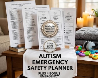 Autism Emergency Safety Planner | Caregiver Parent Preparedness (Digital Download)