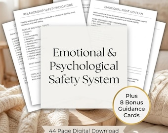 Emotional Psychological Safety System Workbook | Stress Management Planner (Digital Download)