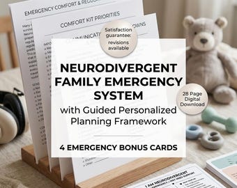 Neurodivergent Family Emergency Preparedness System| Autism ADHD Emergency | Guided Personalized Planning Framework | Digital Download