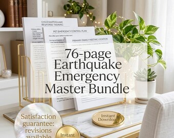 76-Page Earthquake Emergency Master Bundle Earthquake Survival Planner + Evacuation Action Protocol + Post-Earthquake Recovery System