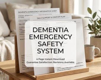 Dementia Safety System | Emergency Caregiver Binder (Digital Download)