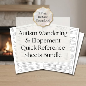 First Responder Checklist.pdf Autism Elopement Wandering - Etsy UK
