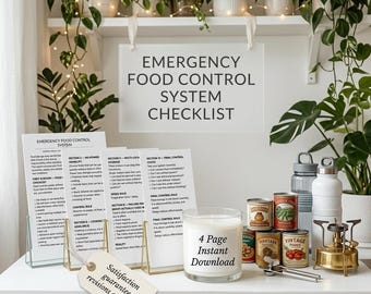 Emergency Food Control System Checklist | Power Outage, Prepper Organization (Instant Download)