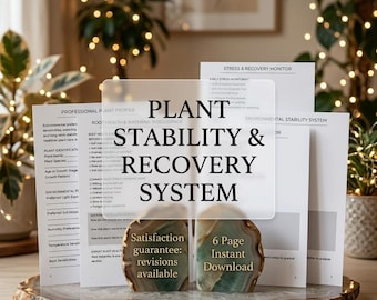 Plant Stability & Recovery System | Professional Plant Care Planner (PDF Download)