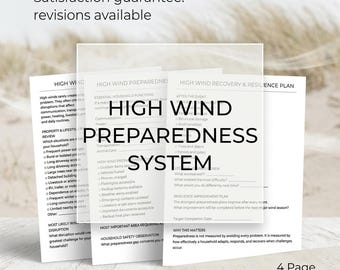 High Wind Preparedness System | Emergency Plan, Recovery Workbook (Digital Download)