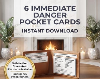 Immediate Danger Response Cards | Emergency Safety Pocket Cards (Digital Download)