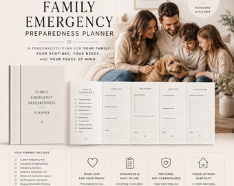 Custom Expanded Family Emergency Preparedness System™ | Personalized Guided Fill-In Family Safety Framework