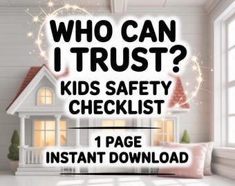 Kids Safety Checklist | Teach Trust, Boundaries, Safe People (Instant Download)