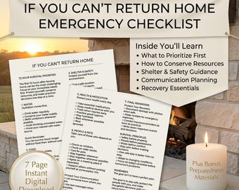 72-Hour Survival Priorities Checklist | Emergency Preparedness Guide (Digital Download)