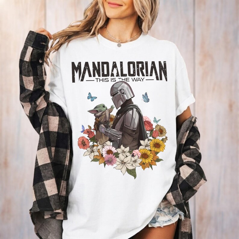 The Mandalorian And Grogu Shirt, Baby Yoda T Shirt, Star Wars This Is The Way Tee, Disneyland Family Trip, Father's Day Gift For Dad