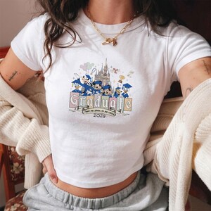 Vintage Mickey And Friends Graduate 2026 Baby Tee, From The Tassel To The Castle Shirt, Wdw Disneyland Grad Trip Top, Gift For Her