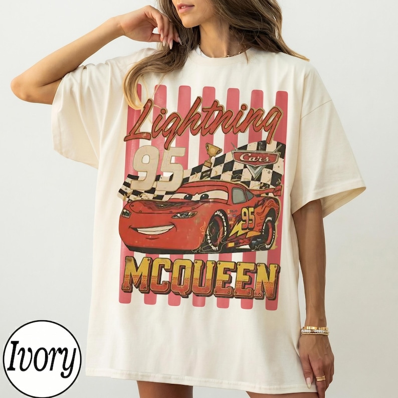 Vintage Lightning McQueen Comfort Colors Shirt, Disney Pixar Cars Shirt, Retro McQueen Graphic Tee,Disney Family Vacation Trip Top 2026