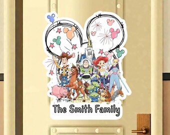 Custom Toy Story Family Magnets, Toy Story Characters Door Magnet, Disneyland Magnet, Disneyworld Magnet, Disney Trip Magnet Fridge