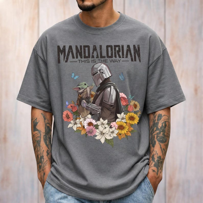 The Mandalorian And Grogu Shirt, Baby Yoda T Shirt, Star Wars This Is The Way Tee, Disneyland Family Trip, Father's Day Gift For Dad