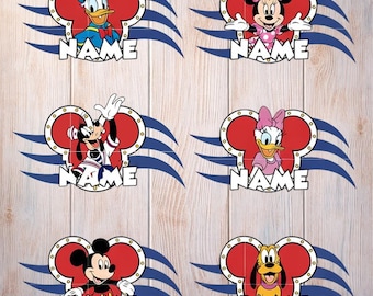 Custom Disney Cruise Door Captain Magnets, Mickey, Minnie, Pluto, Goofy, Donald, Daisy Door Magnet, Magnet Fridge, Stateroom Door Decor