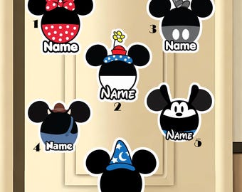 Custom Disney Ears Magnet, Mickey Ears Magnet, Minnie Ears Magnet, Sorcerer Ears Door Magnet, Steamboat Ears Magnet, Magnet Fridge