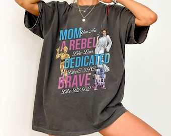 Mom Star Wars Comfort Colors Shirt, Star Wars Tee, Gift for Mom, Mother's Day Gift, Galaxy's Edge Shirt, Disney Movie Shirt, Jedi Shirt