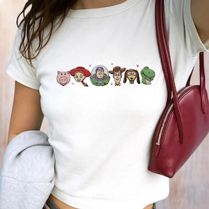 Embroidered Toy Story Baby Tee, Woody Buzz Lightyear Jessie Slinky Top, WDW Disneyland Embroidery Shirt, Toy Story Friends Gift For Her