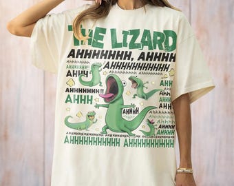 Retro The Lizard Ahhhhhh Meme Comfort Colors Shirt, Hoppers Shirt, Vintage Lizard Lizard Lizard Movie Tee, Funny Green Lizard Shirt
