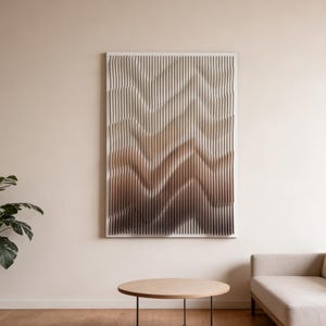 Modern Handcrafted Wall Art Hangings 3D Acrylic Wall Sculpture Living Room: Gradient Brown Coffee