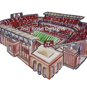 Stampa digitale del dipinto "Kyle Field" della Texas A&M.