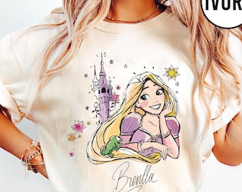 Disney Princess Shirt, Rapunzel Tangled Sweatshirt, Fairytale Disneyland Gift, Womens Disney Crewneck, Princess Vacation Shirt