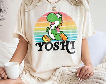 Comfort Colors Retro Yoshi Super Mario Shirt, Nintendo World Family Vacation Trip Tee, Universal Orlando Birthday Holiday Gift Shirt