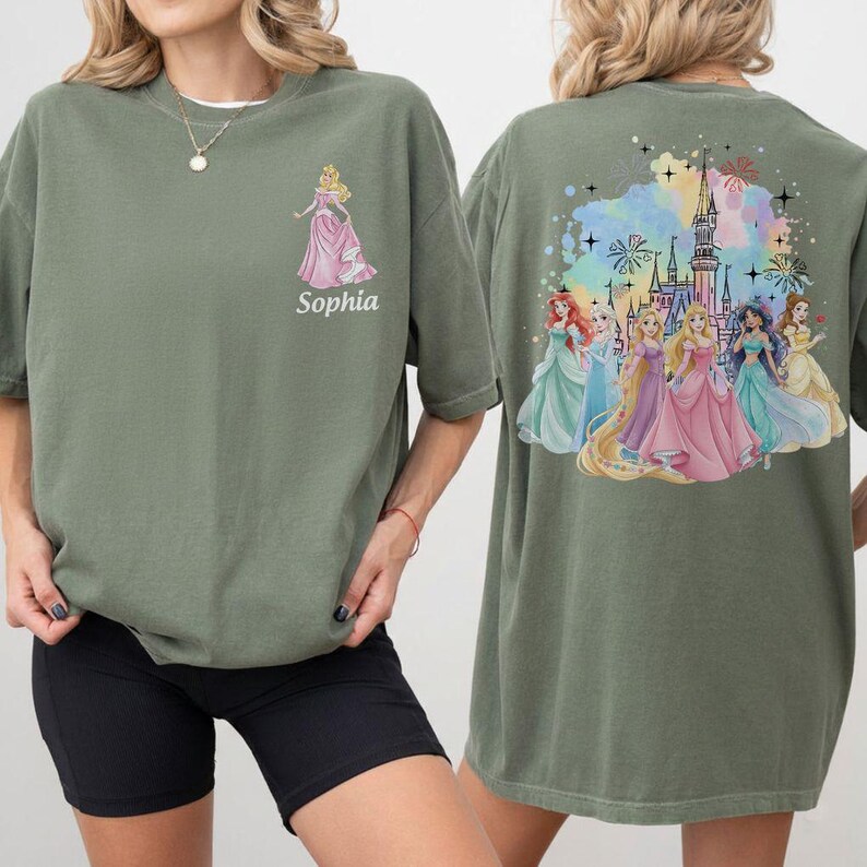 Coquette Bow Disney Princess Vintage Shirt, Belle Ariel Elsa Cinderella, Magic Kingdom Magical Castle Tee, Walt Disney Disney Girl Trip Gift image 8
