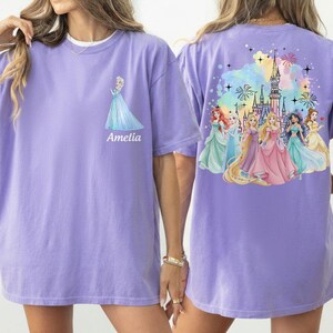 Coquette Bow Disney Princess Vintage Shirt, Belle Ariel Elsa Cinderella, Magic Kingdom Magical Castle Tee, Walt Disney Disney Girl Trip Gift image 9