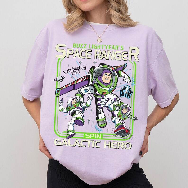 Vintage Buzz Lightyear To Infinity And Beyond-shirt, Toy Story Pixar Disney-T-shirt, Space Ranger-shirt, bijpassende Disneyland Family Trip-shirt afbeelding 3